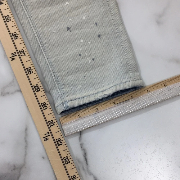 Cult Of Individuality Zen Mid Rise Skinny Jeans Womens 26 White Blue Denim‎ - Picture 8 of 13